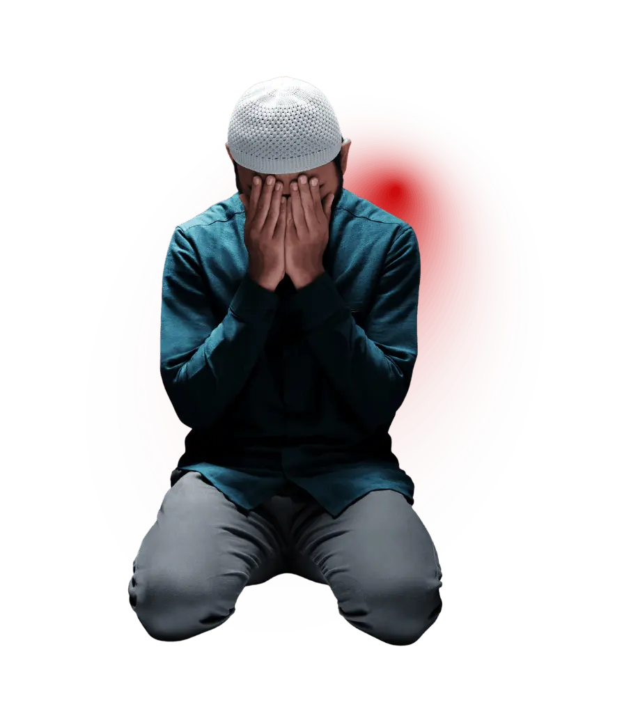 A man Praying accoridng to the Prayer Times London